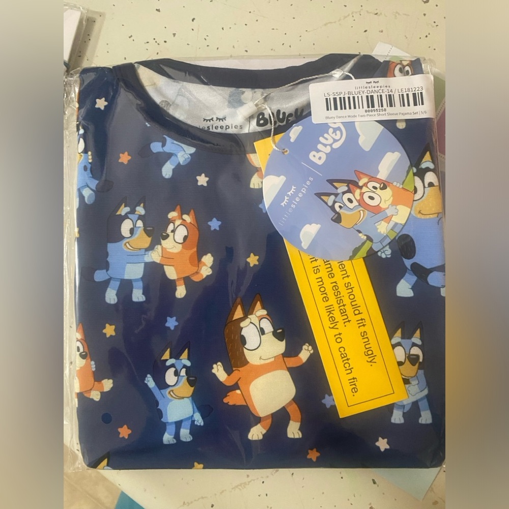 Little Sleepies Bluey 2 piece Short sleeve pajama set